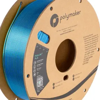 Polymaker Dual Silk Chameleon Yellow-Blue filament sample