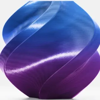 Silk Multi Aurora Purple filament sample