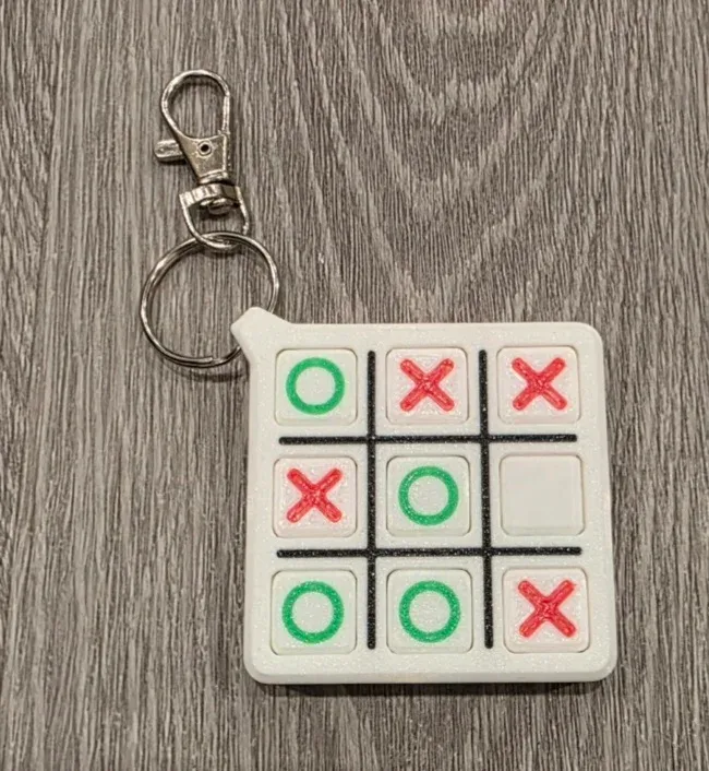 Tic Tac Toe Keychain printed by TKA Custom Printing